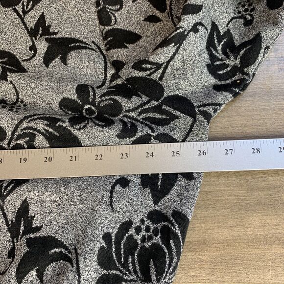 VTG Alfred Dunner Womens Sweatshirt Floral Padded Gray Size 2X Elastic Hem USA - Picture 7 of 11